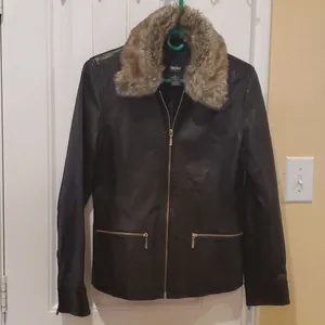Mossimo Supply Co. BLACK Leather Jacket- Size S thumbnail 3