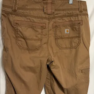 Carhartt Tan Relaxed Fit Capri Pants Ripstop 100% Cotton Farmcore SZ 6 thumbnail 5