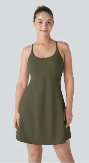 Halara SoftlyZero Plush Active Dress-Longer Length-Easy Peezy Edition Green XS thumbnail 1