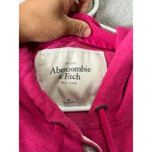 Vintage Y2K Abercrombie & Fitch Button Front Hoodie Jacket Moose Logo Preppy Med thumbnail 4