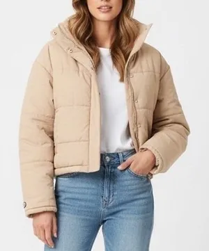 The Fifth Label Remake Puffer Jacket Womens Medium Blush Full Zip‎ Long Sleeve thumbnail 1