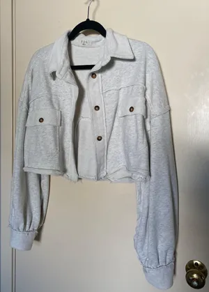 POL Cropped Grey Jacket thumbnail 1