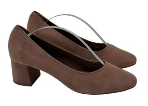 Steve‎ Madden Womens Tour Classic Pump Shoes Camel Suede Block Heels Size 6.5 thumbnail 1