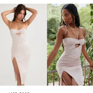 HOUSE OF CB 'Georgia' Crystal Satin and Lace Midi Dress cutout Size‎ M NWOT thumbnail 3