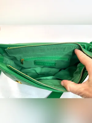 Free People Green Coney Vegan Crossbody, Soft Padded Crescent-Shaped Bag thumbnail 7