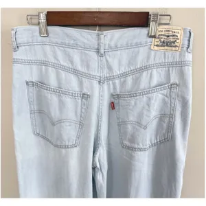 Levi's Women's Premium‎ Women Baggy Featherweight Wide Leg Jeans Blue 30x26 NWOT thumbnail 7