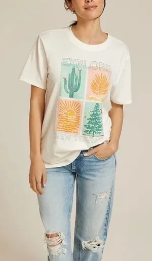 Maurices Explore New Terrains Oversized Graphic Tee Sequin Nature thumbnail 1