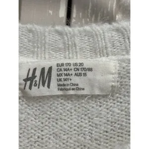 H&M Striped Pink/Green Knit Pull Over Sweater Size 20‎ Long Sleeve Soft Round thumbnail 2