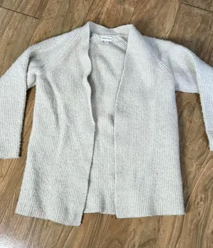 Nordstrom Open-Front Ribbed Cardigan Sweater - Light Beige thumbnail 1