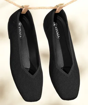 Vivaia Margot Old Money Versatile Arch Support Square Comfort Flats Black 6 thumbnail 1