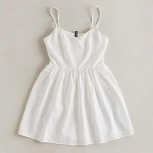 H&M Divided White Lace Bodice Skater Mini Dress Coquette Bridal Size 8 thumbnail 2