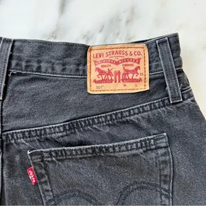 Levi’s 501 Original Fit High Rise Denim Shorts • Sz 29 thumbnail 5