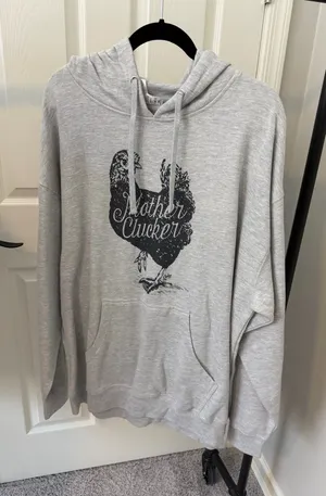 Mother Clucker Gray Hoodie thumbnail 1