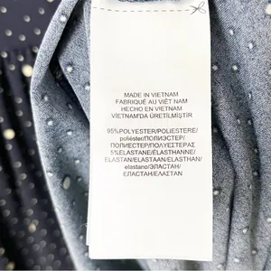 LAUREN RALPH LAUREN Navy Speckled Long Sleeves Tiered Dress Size 14 thumbnail 4