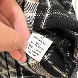 Thick plaid flannel shirt Black Size M thumbnail 5
