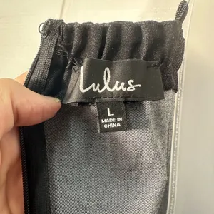 Lulus Black Denim Spaghetti Strap Dress Size Large EUC thumbnail 7