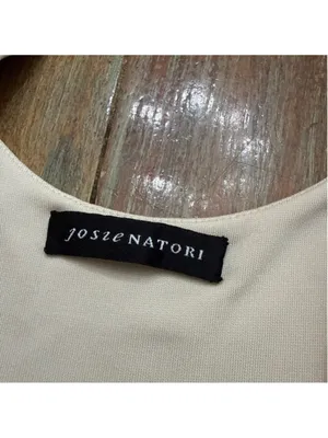 Josie Natori Cream Ivory Fit Flare A-Line Knit Dress XS thumbnail 6