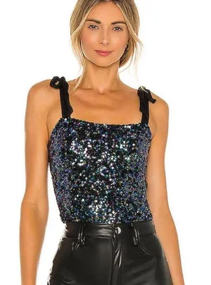 Free People Hey Girl Sequin Cami thumbnail 1