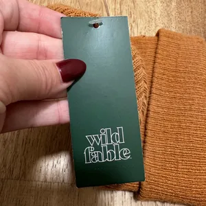 Wild Fable | NWT Women's Ribbed Knit Burnt Orange Cuffed Beanie Hat thumbnail 3