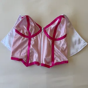 💖✨ Y2K Cosplay Pink Princess Satin Co-Ord Set – Corset Top + Ruffle Skirt Medium ✨💖 thumbnail 5