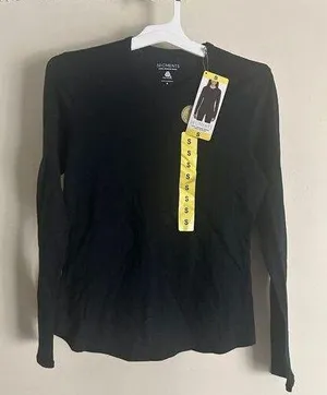 Segments Womens Base Layer Top size S Black Merino Wool Long Sleeve Tee thumbnail 1