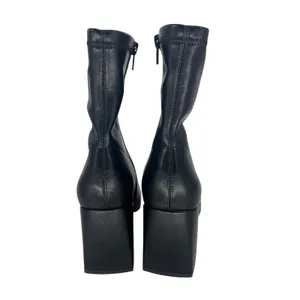 Silent‎ D Carina Heeled Ankle Boots Black Leather Size 39 thumbnail 8