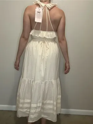 NWT Christy Dawn Clemence Pearl Dress Regenerative Organic Cotton Midi Medium thumbnail 7