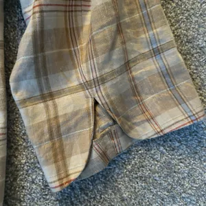 Tommy Hilfiger Cream‎ Plaid Peplum Short Sleeve Jacket Women's Size 24 thumbnail 7