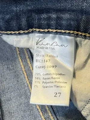 KANCAN High Rise Non-Distressed Skinny Fit Blue Denim Jeans 27 thumbnail 8