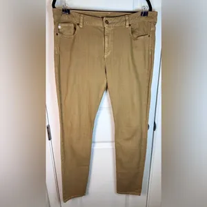 Michael Kors Khaki Stretch Twill Brown minimalist everyday denim Jeans Size 12 thumbnail 2
