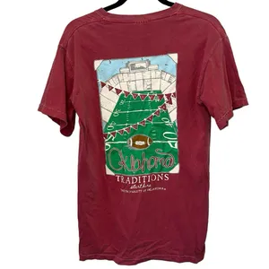 Calamity Jane's Apparel OU‎ Burgundy Tee Shirt thumbnail 2