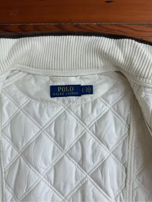 Polo Ralph Lauren White Quilted Sleeveless Stand Collar Preppy Vest Sz S 🧡🍄 thumbnail 14