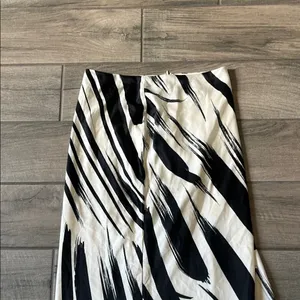 Meshki Asymmetrical Black and White Maxi Skirt thumbnail 5