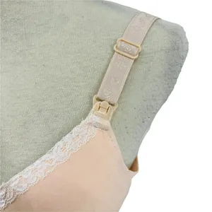 Momma's Comfy Maternity Bra Peach Cotton Xlarge thumbnail 3