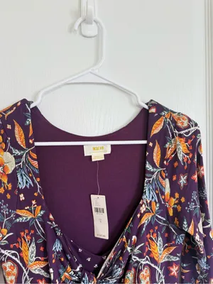 Anthropologie Maeve NEW Beloved Purple Floral Dress thumbnail 3