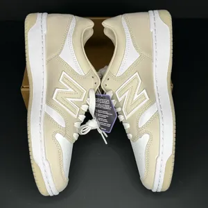 NWT New Balance 480 Beige Cream White Leather Sneakers Mens 7.5 Womens 9 No Box thumbnail 5