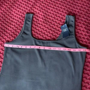 Abercrombie & Fitch Soft A&F Ribbed Bodysuit XXL Gray Charcoal Sleeveless NWT thumbnail 8