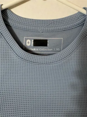 Baby blue nwot xs FIGS waffle knit long sleeve underscrub top logo new thumbnail 3
