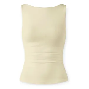 NWT OGL Elastic Open Back Bra Tank Top Plantive Size Small Butter Yellow thumbnail 2
