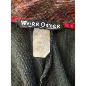 Vintage Work Order Corduroy Bare Back Plaid Bootcut Flare Bias Cut Y2K Lowrise thumbnail 6
