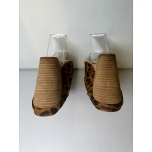 Beast Fashion‎ Leopard Print Mule Booties Block Heel Women's Size 8 thumbnail 4