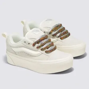 NEW Vans Knu Stack Women's Platform Shoes Vintage Suede Marshmallow thumbnail 6
