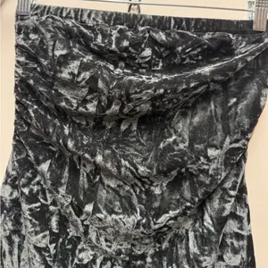 Silence & Noise Luna Velvet Strapless Ruffle Skirt/Dress. Size Small thumbnail 5