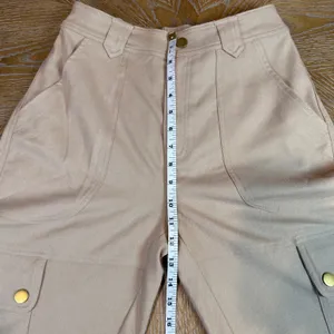 Line & Dot Weekend Cargo Pants Tan Khaki High Waist Utility Size Small thumbnail 9