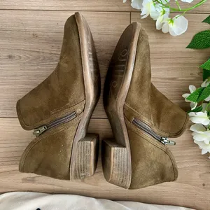 SO Olive Green Booties Brown Size 7.5 thumbnail 5
