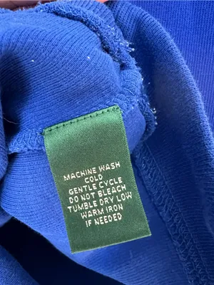 Lauren Ralph Lauren Blue Cable Knit Sweater Women's M 100% Cotton Logo Preppy thumbnail 10