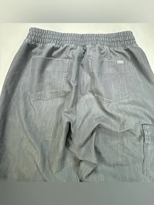 Figs Women's Gray Joggers with Teal Drawstring thumbnail 10