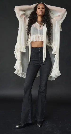 Free People Jade Flare Jeans thumbnail 1