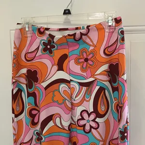 FINAL MARKDOWN Garage Pink Brown Retro Look slacks Large thumbnail 3