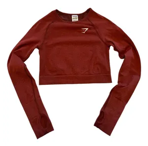 Vital Seamless 2.0 Crop Top Brick Red Marl thumbnail 2